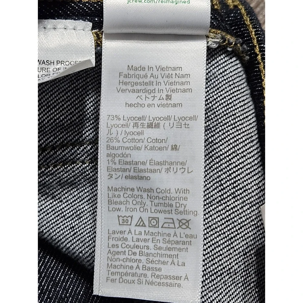 J. Crew Women's High-rise Sailor Denim Trouser in 1996 Semi-stretch Size 34 NWT